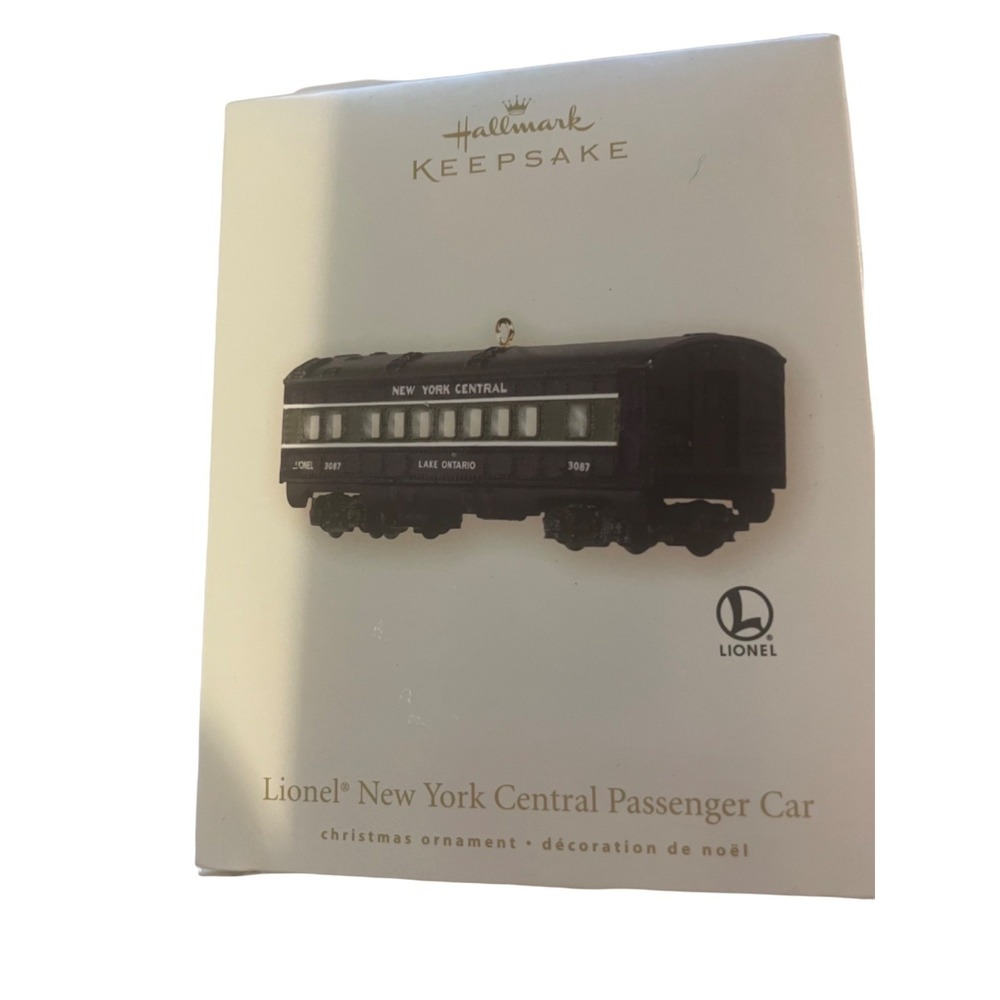 Hallmark Lionel Passenger Car Ornament Black New York Central 2008 Metal
